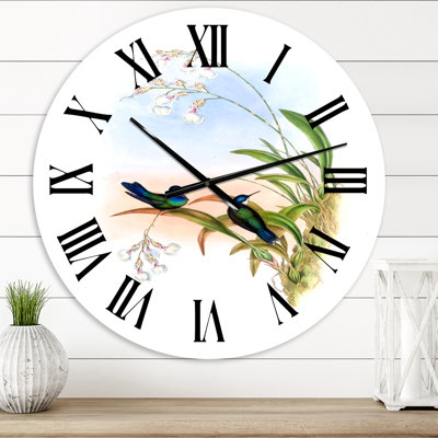 Vintage Hummingbird III - Traditional wall clock