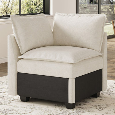 Fauteuil d'angle sans accoudoirs en Lille Chenille