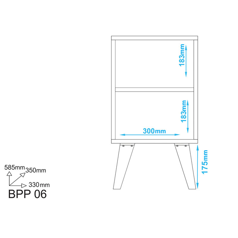 Bringger Side Table with Storage, White