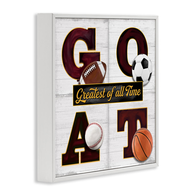 Goat avec balles de sport, estampe numérique, design par Mollie B., H 12 po x l 12 po