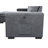 95"W Woven Fabric Reversible Sleeper Sectional Sofa With Storage Chaise Cup Holder Charging Ports And Pockets-1671188364