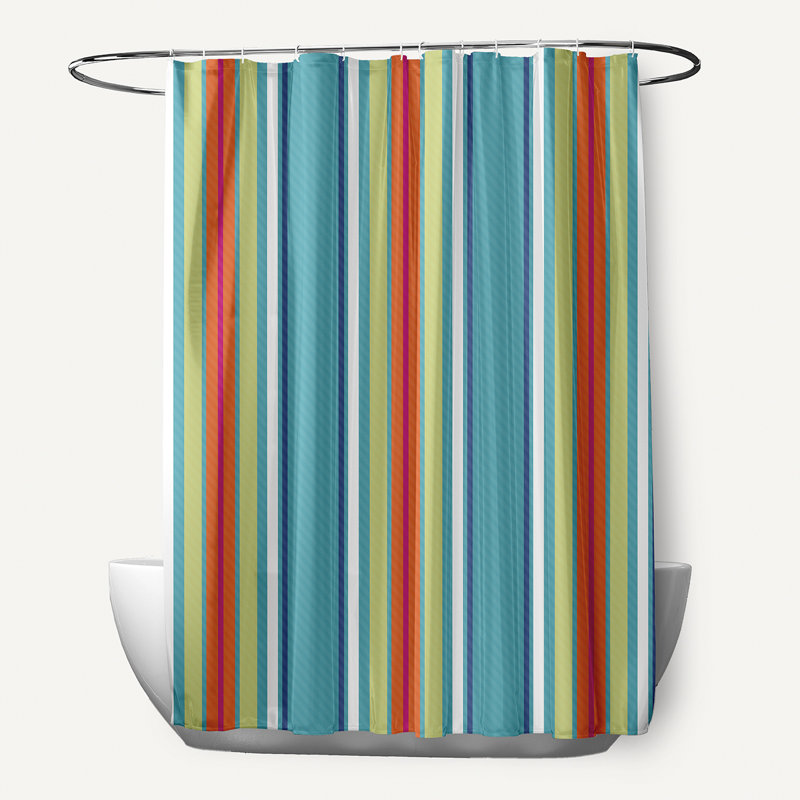 Rideau de douche Alissiya, Turquoise