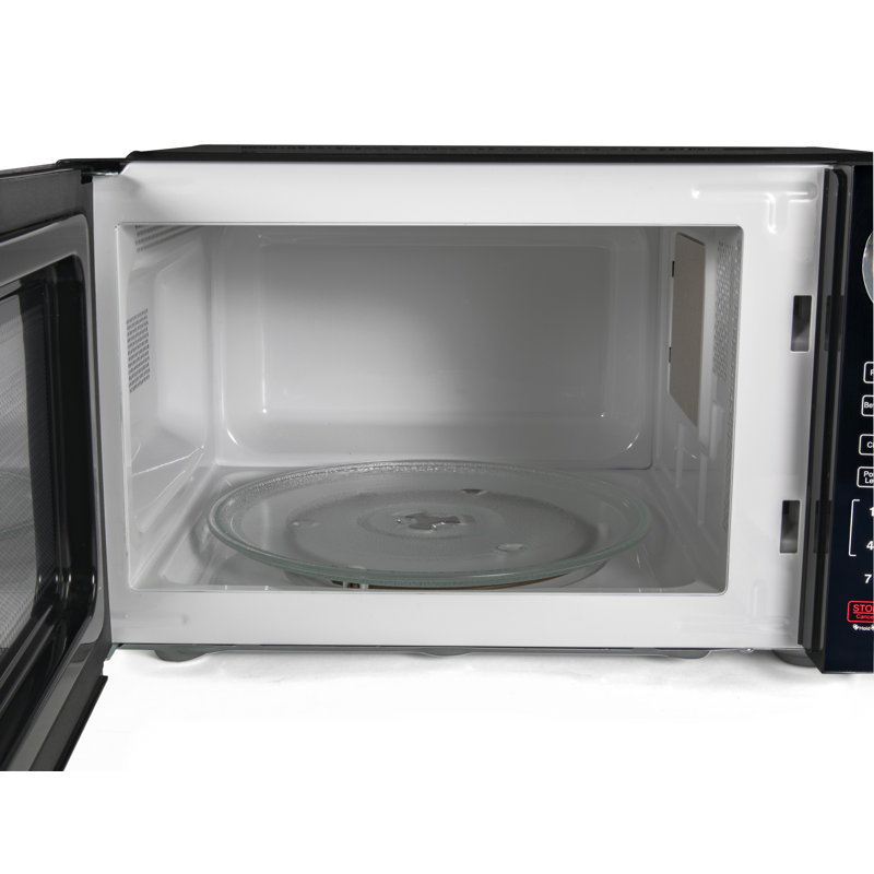 Nostalgia Retro 0.9 Cubic Foot Countertop Microwave Oven, Black