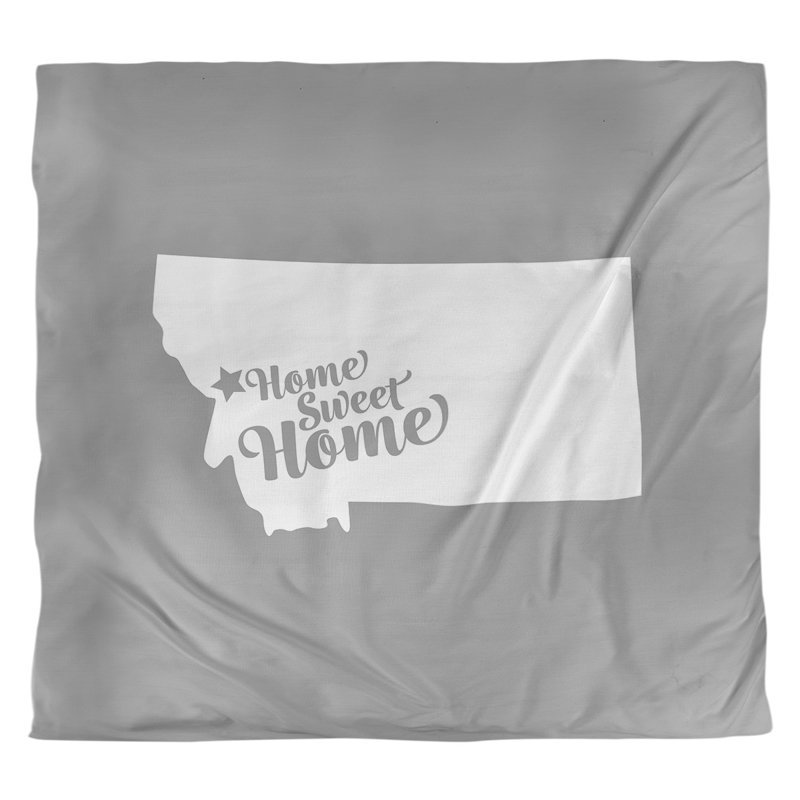 Housse de couette missoula doux, Housse de couette pour très grand lit, Gris, Polyester brossé