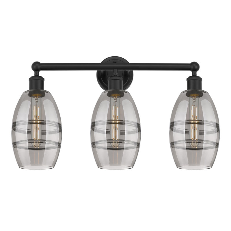Kusham 3 - Light Dimmable Vanity Light, Matte Black, Light Smoke