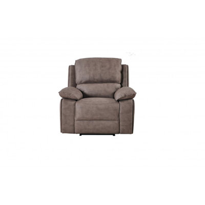 Maple Suede Fabric Electric Recliner Armchair
