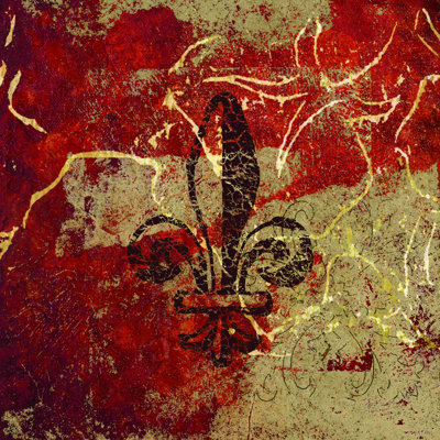 " Fleur De Lis Crackle "