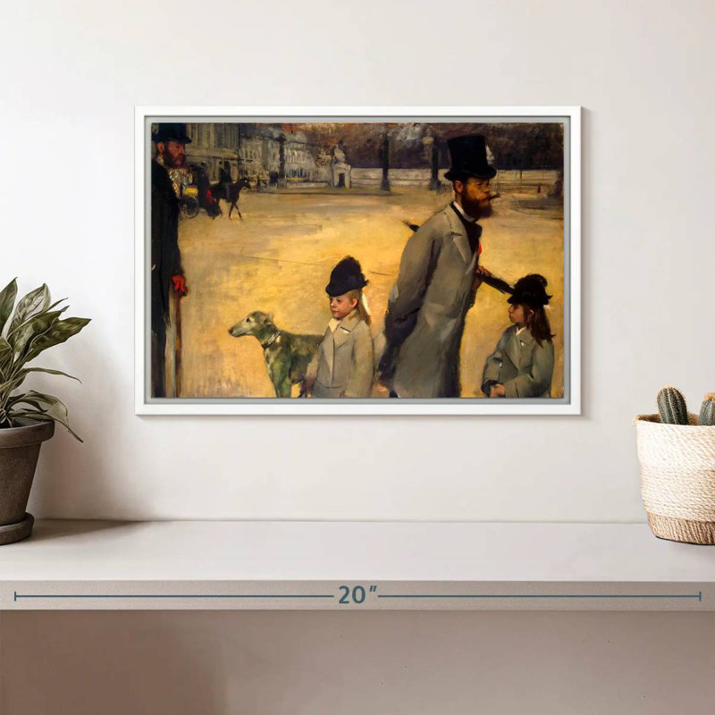 Place de la Concorde, Cadre flottant blanc, 13 po x 9 po