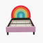 Lit plateforme tapissier simple Rainbow Design pour enfants