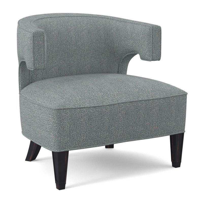 Chaise Laurel, Ébène vintage, Mélange de polyester cyan maya