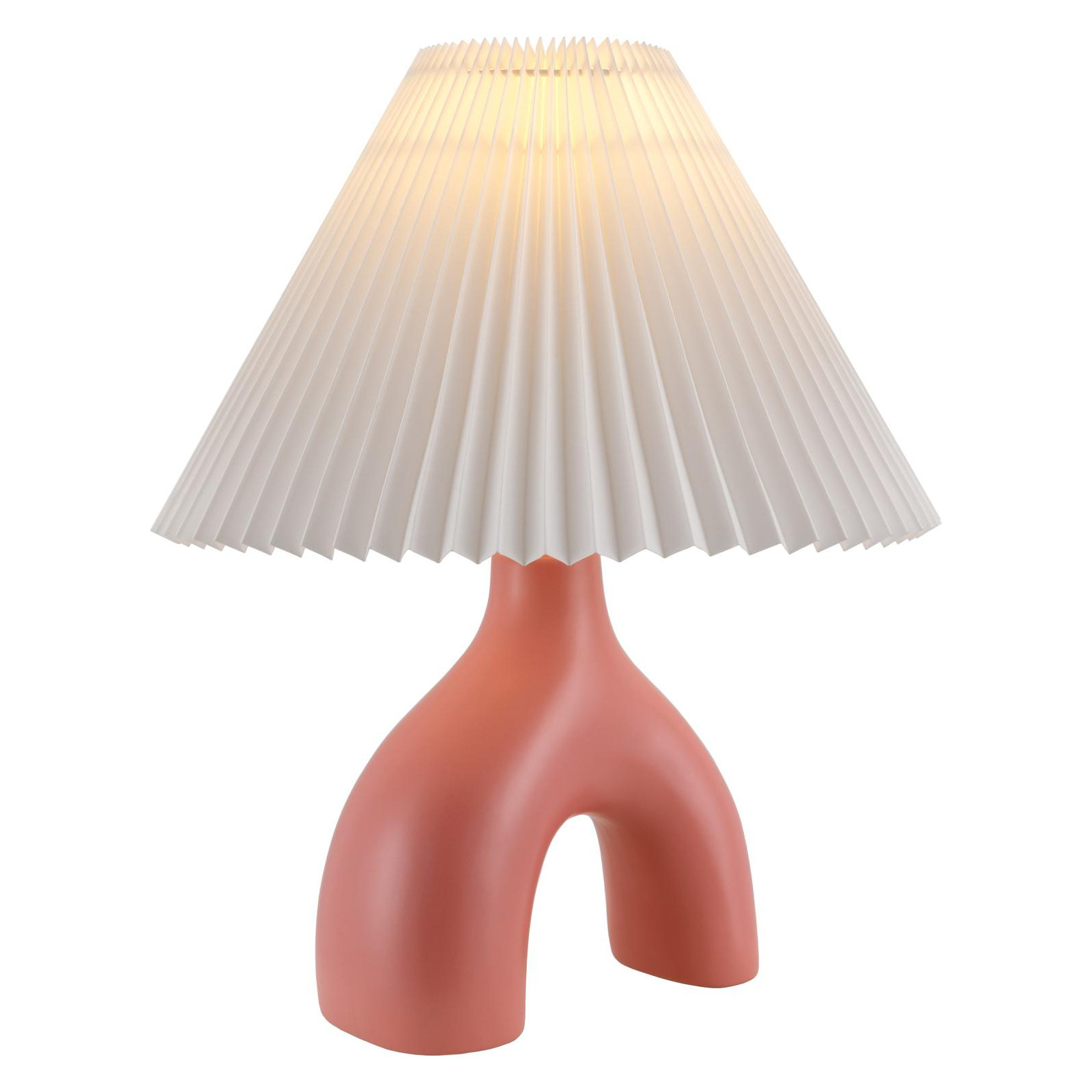 Celes Table Lamp, Pink, White