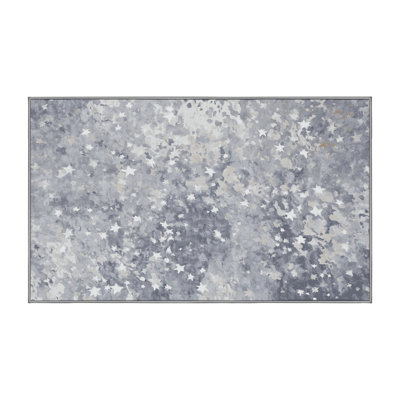 Machine Washable Gray Area Rug