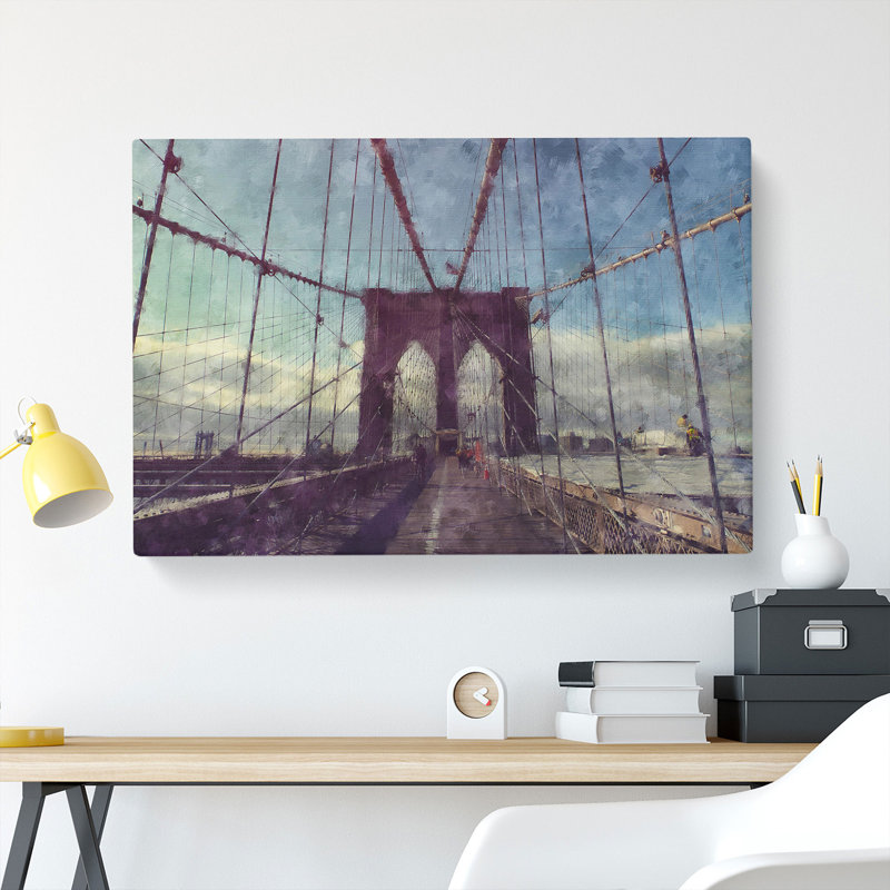 Brooklyn Bridge in New York Vol.2 - Wrapped Canvas, 40cm H x 60cm W x 3cm D