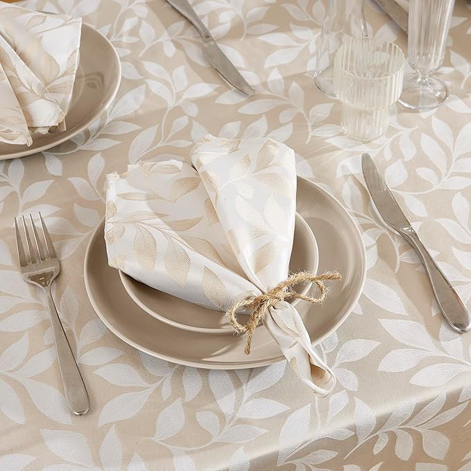 Rectangular Velvet Tablecloth With Matching Decorative Napkins Included., 54" W x 72" L