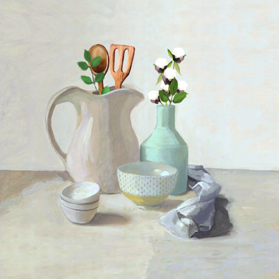 Simple Kitchen Still Life - Wrapped Canvas Painting