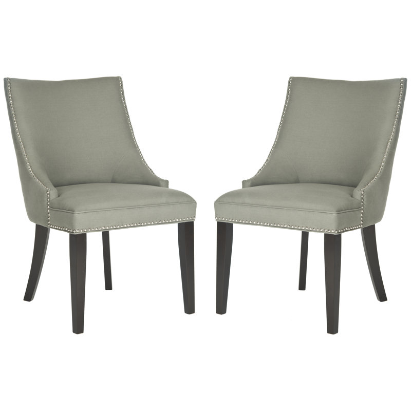 Ardeley 19.7'' H Upholstered Side Chair, Granite, Espresso