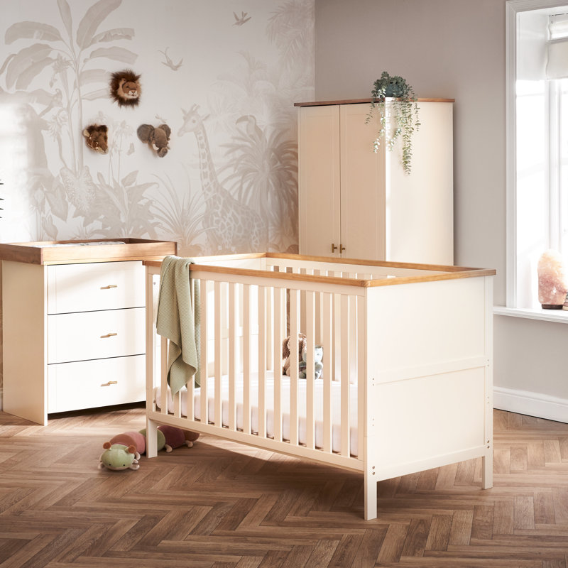 Evie Standard 3 Piece Nursery Furniture Set, Cream
