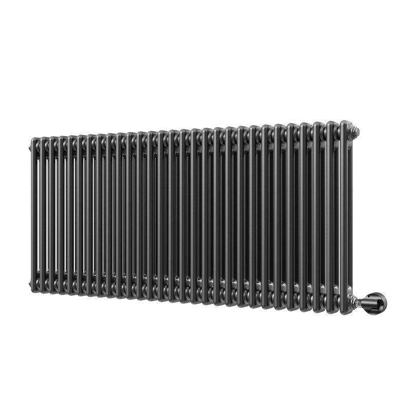 Vertical Standard Radiator, Smoke Grey, 60cm H x 119cm W x 12.8cm D