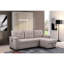 Canapé modulaire de 84 po avec couchette, rangement et largeur de 85,05 po