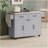 Kitchen Island With Trash Can Storage Cabinet, Kitchen Cart With Drop Leaf, Spice Rack, Towel Rack And Drawer, Rolling Kitchen Island On Wheels With Adjustable Shelf, Grey-1316634710-1316634707