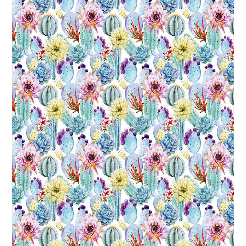 Coastal Polyester Floral Duvet Cover