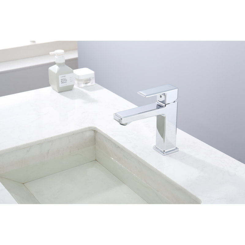 Robinet de meuble-lavabo élégant - débit de 1,5 / GPM, évier en zinc moderne à 1 trou, poignée centrale, corrosion