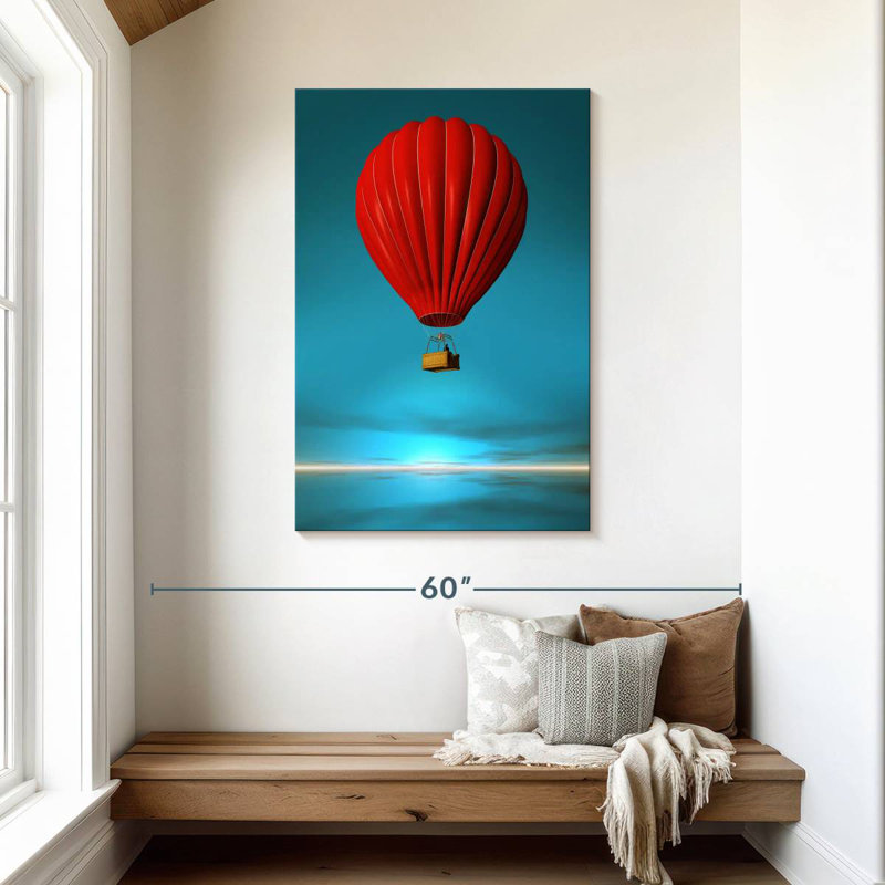 Montgolfière rouge Mehar, H 45 po x l 30 po