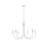 6-Light Metal Chandelier