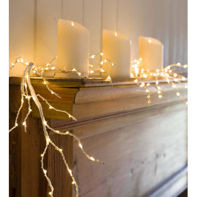 5" Indoor Birch Garland with 165 Micro LED Lights