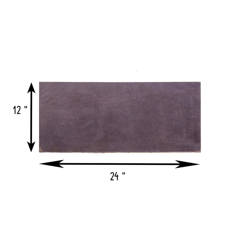 FabricLA Tooling Genuine Leather Rectangles|Heavyweight Full Grain Cowhide (2.8-3.00mm) 12X24-Brown