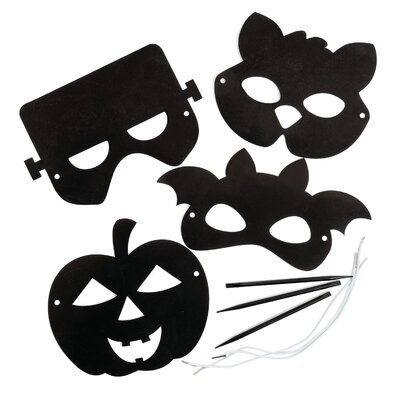 The Holiday Aisle® 24 Piece Magic Color Scratch Halloween Masks Set ...