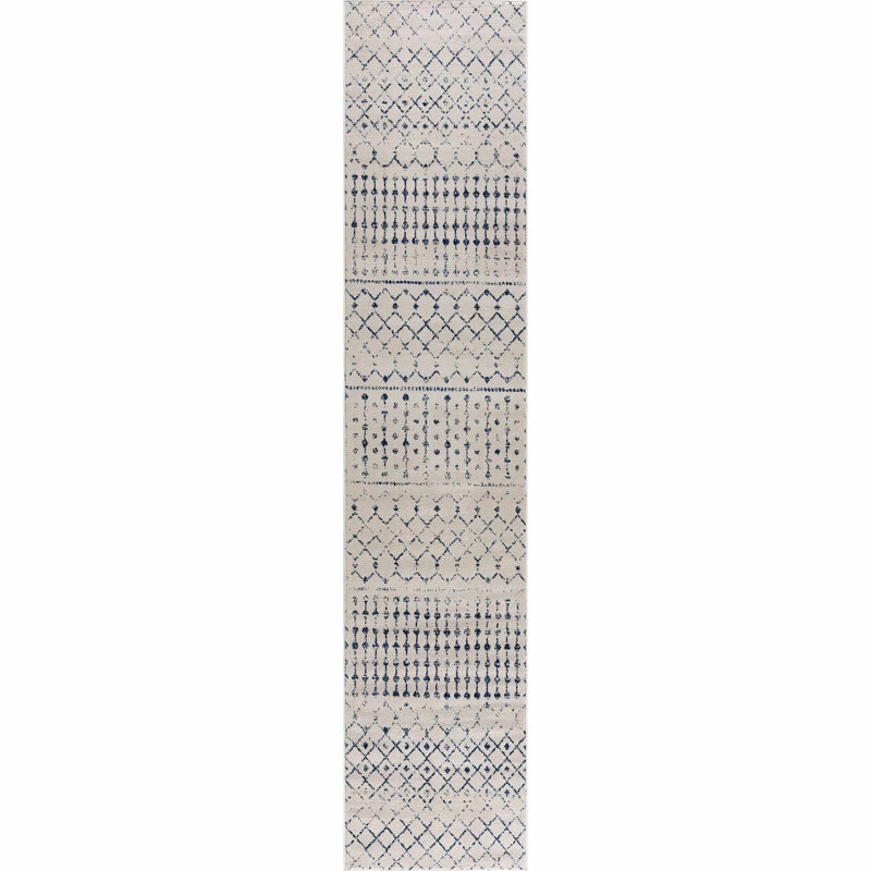 Tapis bleu Dounia, Tapis de couloir 2 pi 7 po x 7 pi 3 po