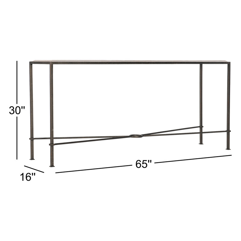 HomeAccent 65'' W Stone Console Table