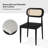 Amadou Modern Solid Wood Dining Chair with Rattan Backrest-1784434976