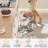 2'x6' Washable Abstract Marble Rug, Non-Slip Foldable Indoor Carpet for Hallway Entryway, Gray-140085757-140085745