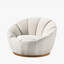 Fauteuil d'appoint pivotant à 360 ° Oliver White