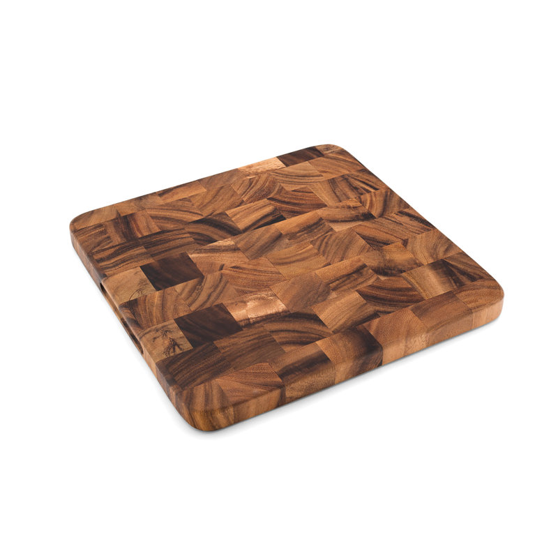 Tableau utilitaire carré en grain de bois Ironwood Gourmet Oslo, taille unique, bois d'acacia