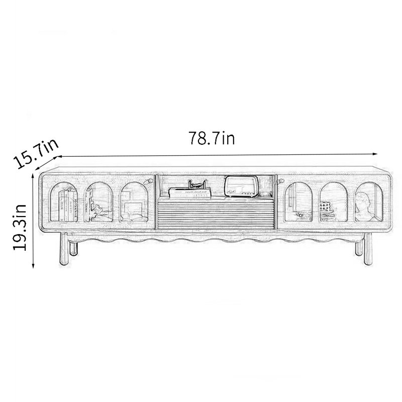 Meuble télé rétro, 78.7"