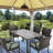 7-Piece Outdoor Patio Dining Set with Umbrella Hole and Cushions -350783936