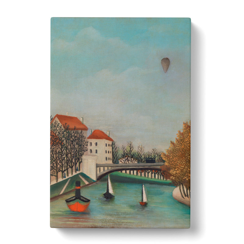 View Of The Pont De Sevres by Henri Rousseau - Wrapped Canvas Painting, 76cm H x 50cm W x 3cm D