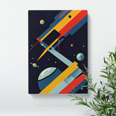 Abstract Spaceship Rocket Art No.2 - Wrapped Canvas