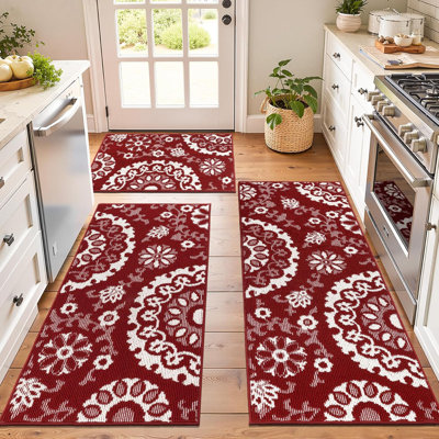 24"Wide Scratch-resistant Kitchen Mats (Set of 3)