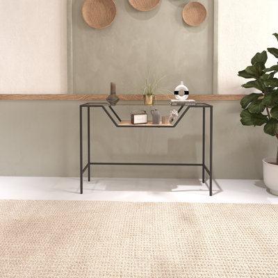 Caliente 76 cm W Glass Top Console Table