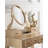 Wood Make-Up Vanity Table And Stool Set, Ashley Wood Makeup Vanity Table And Stool Set, Gold-189090413