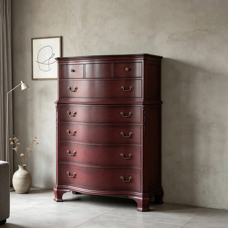Commode décorative noire à tiroir de style américain