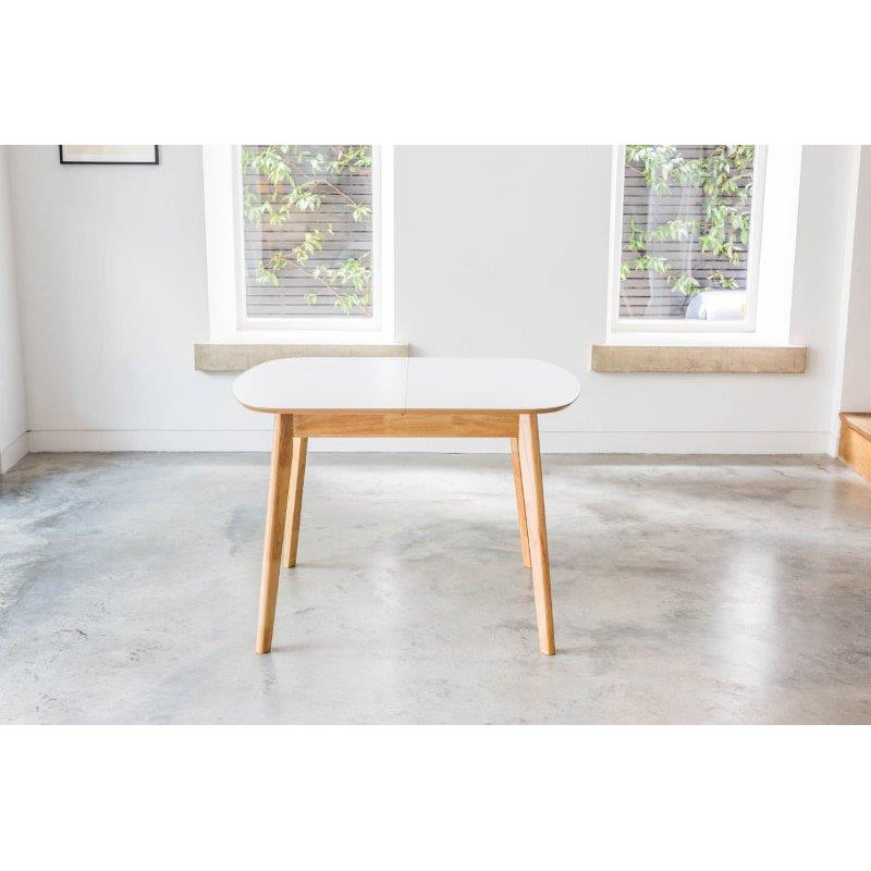 Extendable Oval Solid Wood Base Dining Table