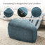 Adna 67.8Cm Wide Triangle Footstool Ottoman-1028648939