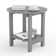 18 Inch Round Outdoor Side Table Adirondack Plastic/Resin Patio Side Table Weather Resistant End Table with Storage Shelf
