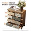 Commode d'appoint rétro en bois avec 6 tiroirs, commode de rangement rustique multicolore sculptée pour chambre à coucher, salon, décor de style campagnard (L 25,59 po x l 12,6 po x H 33,07 po)