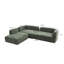 Canapé modulaire en forme de L de 115 po avec éponge et chaise longue entièrement compressée haute densité, ensemble de 3 pièces à assise profonde, faisant face à la droite et assemblé à la main, parfait pour le salon ou le salon-129037348